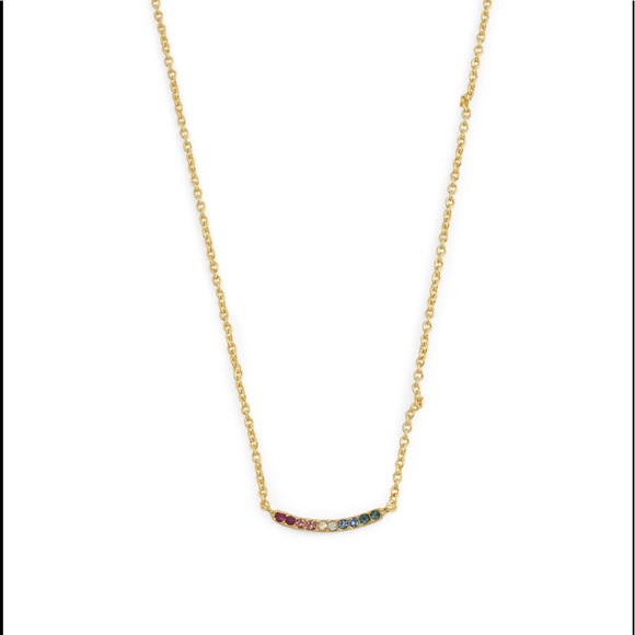 Gorjana subtle rainbow crystal necklace - Picture 6 of 8